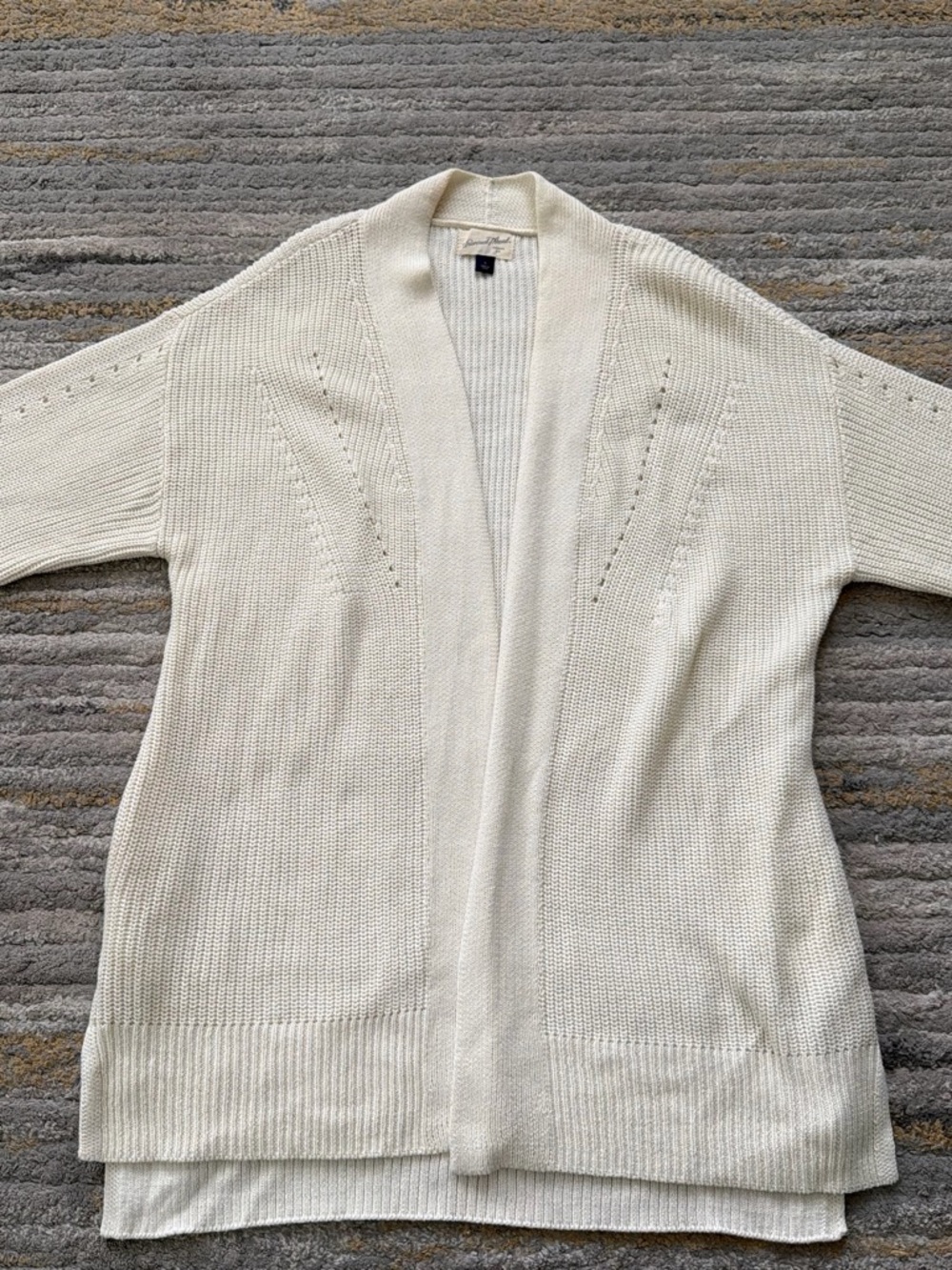 Universal Thread Ivory Open-Front Knit Cardigan